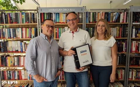 Dyrektor KBP Dariusz Pawlikowski, Bibliotekarz Systemowy Piotr Saporowski, Zastępca Dyrektora KBP Beata Sawa-Jovanoska.