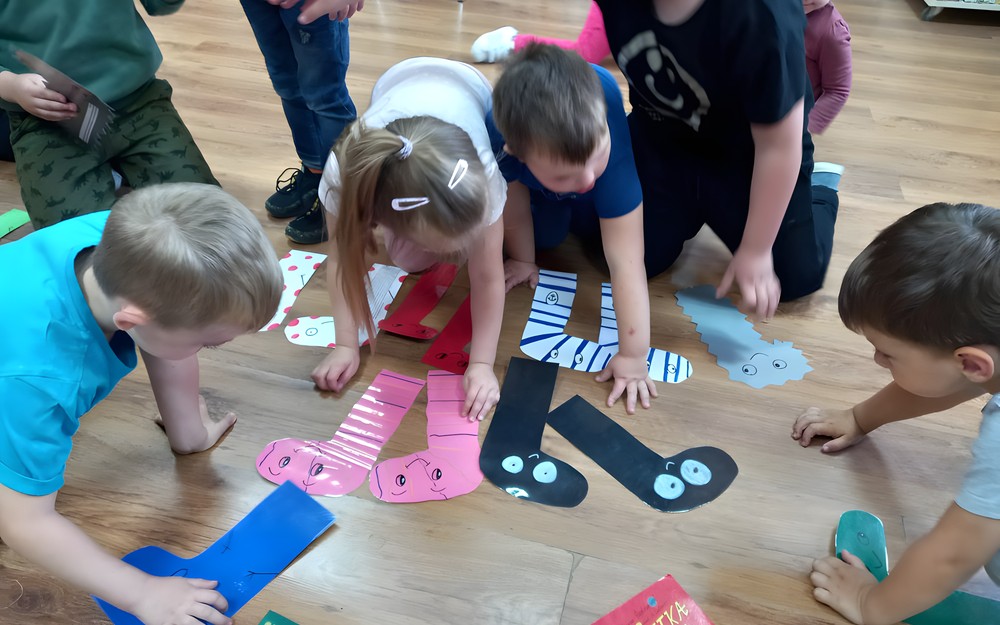 Segregacja skarpetek przez przedszkolaki