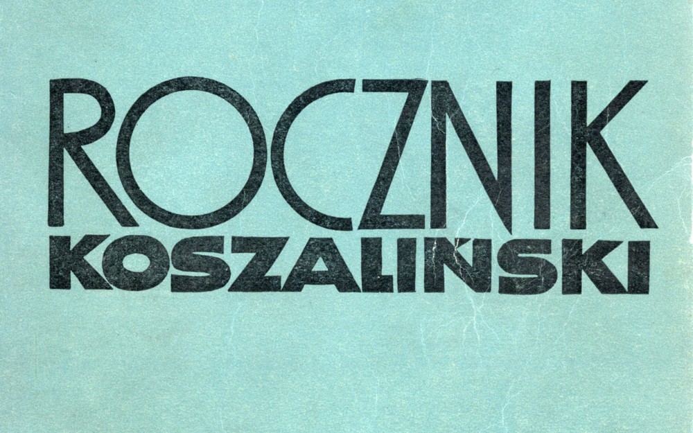 Okładka pierwszego numeru Rocznika Koszalińskiego