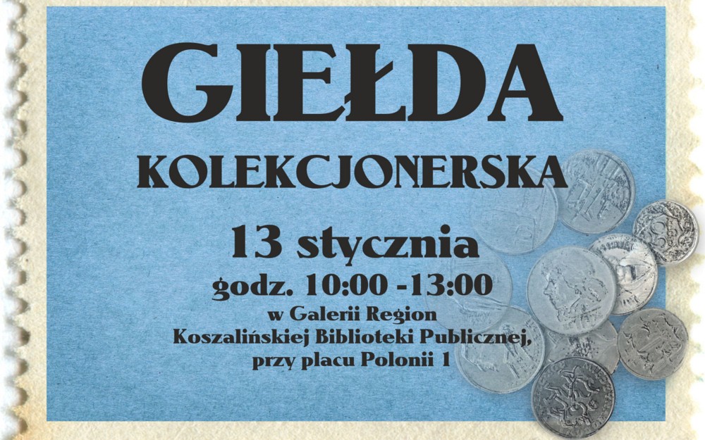 Grafika promująca Giełdę Kolekcjonerską