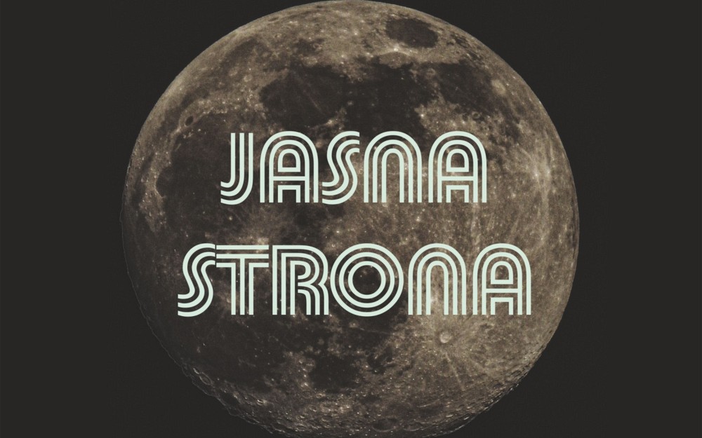 Zdjęcie Księżyca z napisem "Jasna Strona"