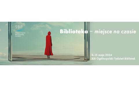 Plakat promujący XXI Tydzień Bibliotek