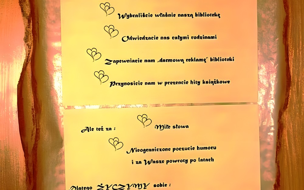 LIST do CZYTELNIKÓW...