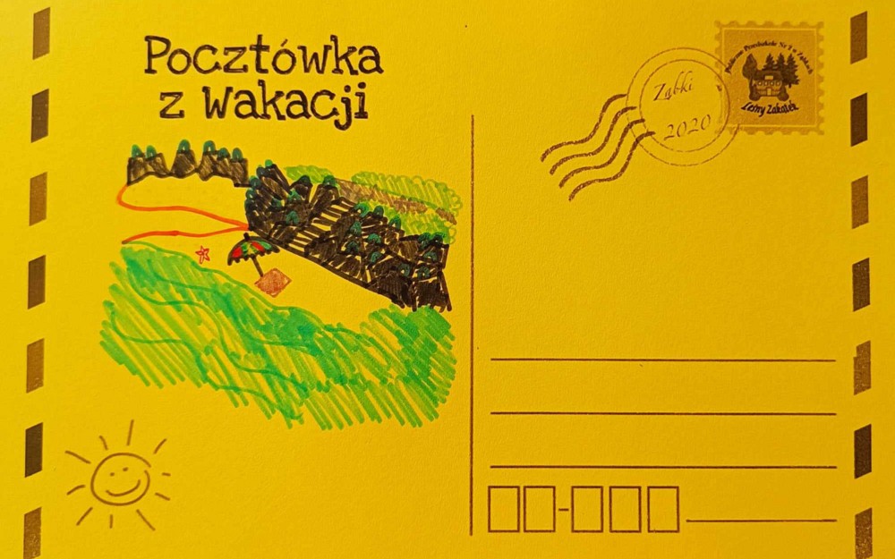 na zdjęciu wakacyjna pocztówka