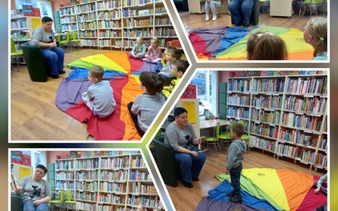 Pierwsza wizyta "Sówek" w bibliotece z Niepubliczengo Przedszkola Integracyjnego "Bajka