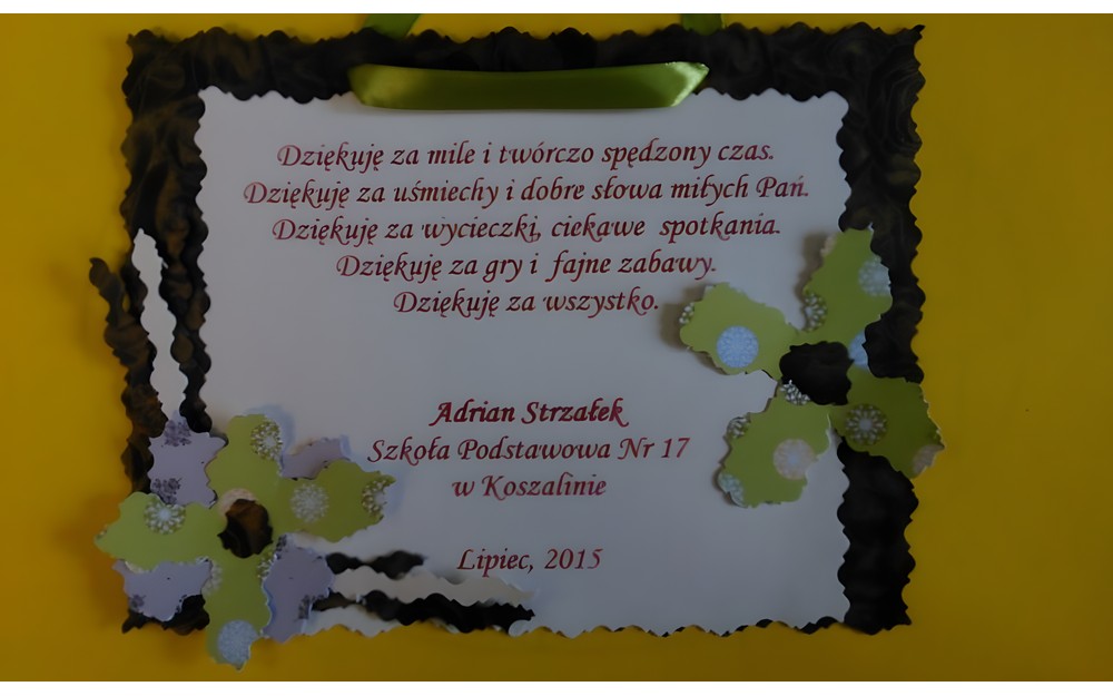 MIŁE POŻEGNANIE NA ZAKOŃCZENIE