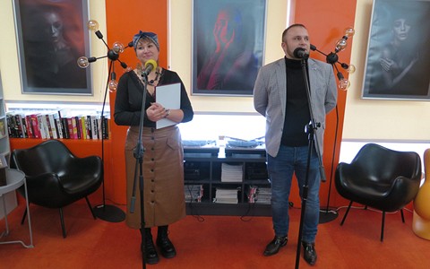 Barbara Wysmyk kierowniczka Działu Promocji KBP i Mirosław Steckiewicz.