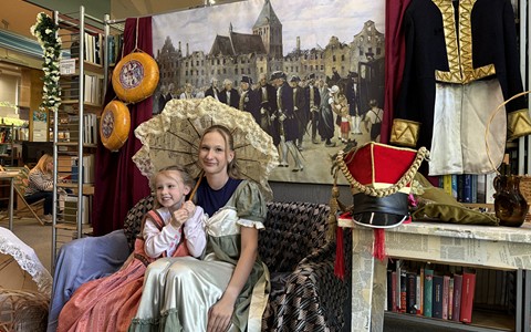 Foto-studio podczas Oświeconej Nocy w Bibliotece