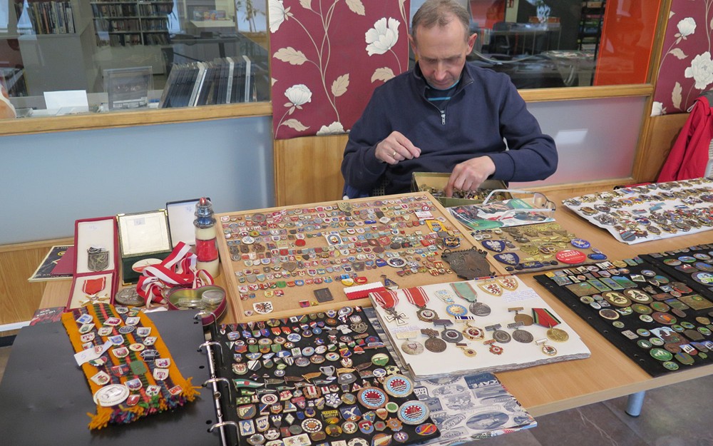 Wystawca na Giełdzie Kolekcjonerskiej.