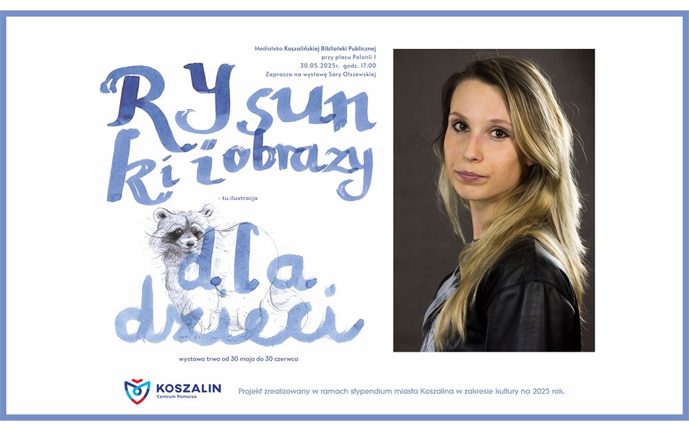 Grafika promująca wernisaż Sary Olszewskiej