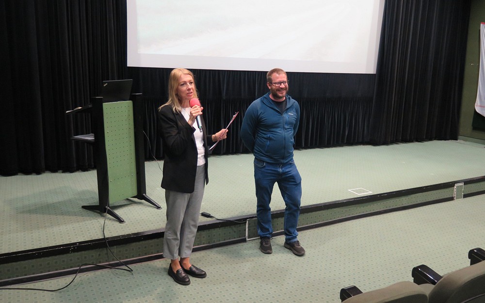Beata Sawa-Jovanoska i Jędrzej Łukowski podczas spotkania.