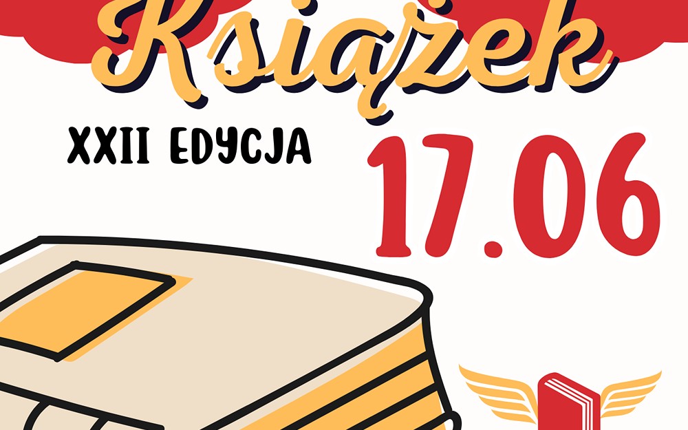 Plakat o święcie wolnych książek, akcji bookcrossingowej, która odbędzie się 17 czerwca