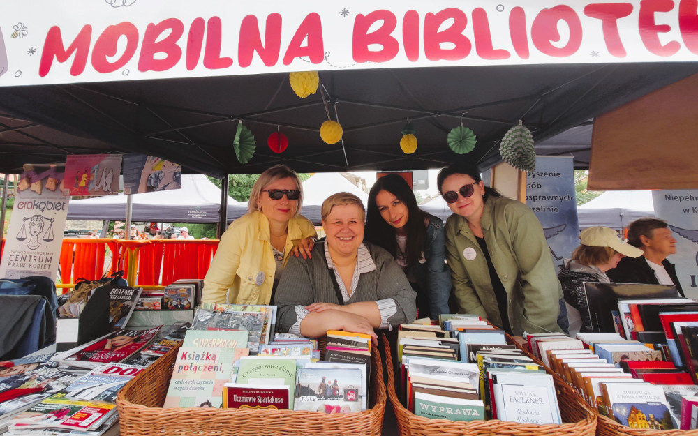 Ekipa Mobilnej biblioteki, od lewej: Bogusia, Ania, Iza i Ania