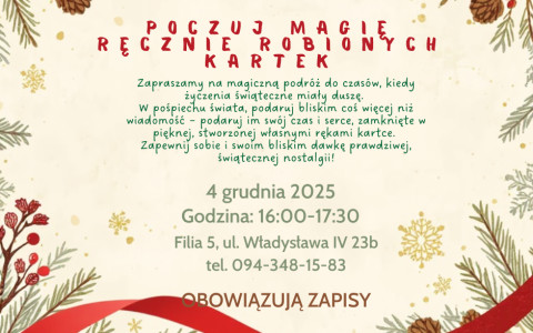 Plakat- zaproszenie na warsztaty