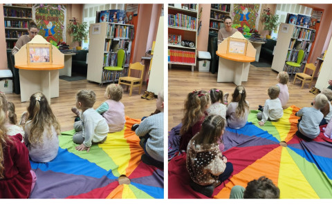 Krucza Chatka w bibliotece- spotkanie z przedszkolakami w Filii nr 3 i nasz kultowy "Syrop Maga Abrakabry"