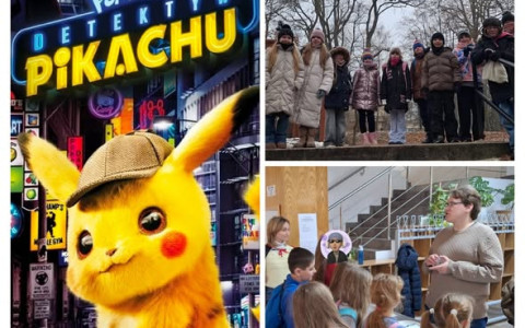 Z wizytą w Koszalińskiej Bibliotece Publicznej- kino i zagadki detektywistyczne