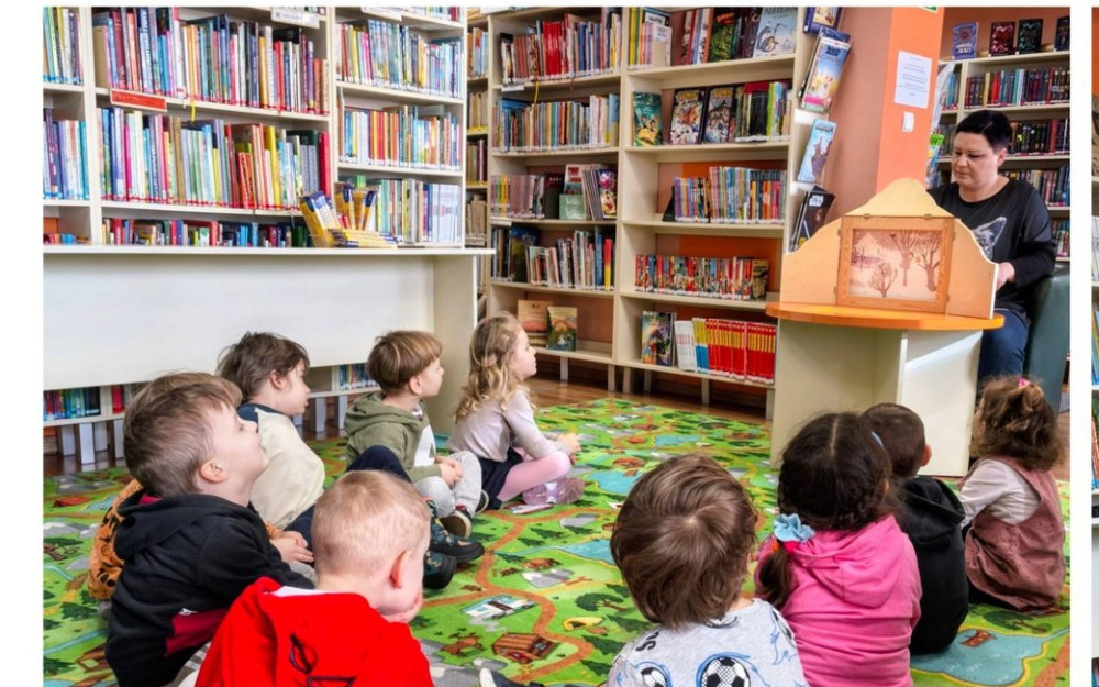 Przedszkolaki słuchają opowiadania "Mój przyjaciel Kemushi".