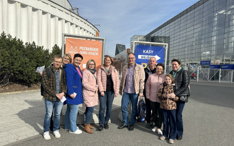 Członkowie Koła uczestniczący w targach książki w Poznaniu