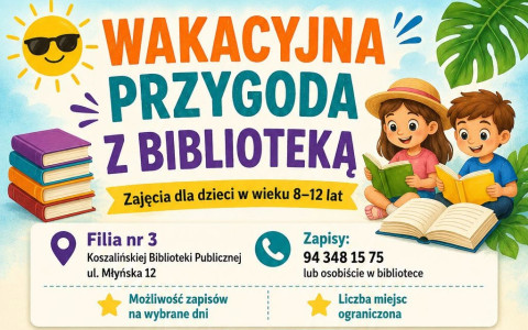 Wakacyjne zajęcia z biblioteką!