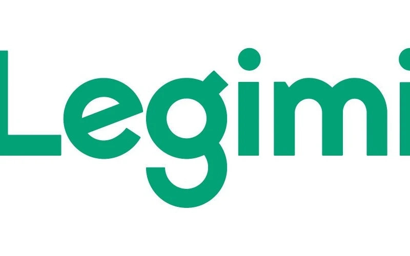 Logo serwisu Legimi w kolorze zielonym na białym tle.