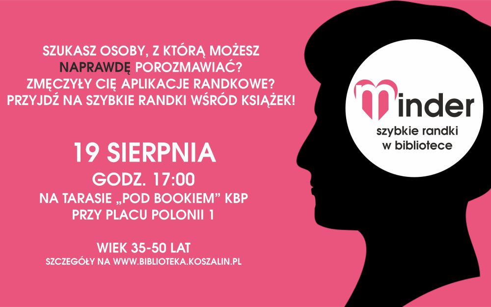 Grafika promuje akcję Minder. Szczegóły wydarzenia zawarte na grafice podane są równiez w artykule.