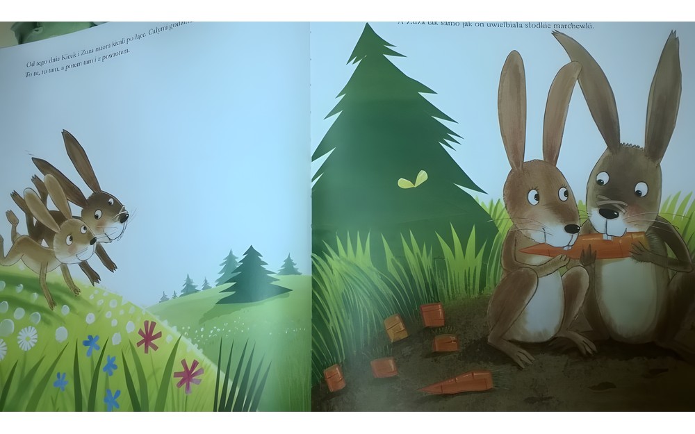 Wspólne czytanie książki "Jakie to szczęście, że cię znalałem" Guido Van Genechten.