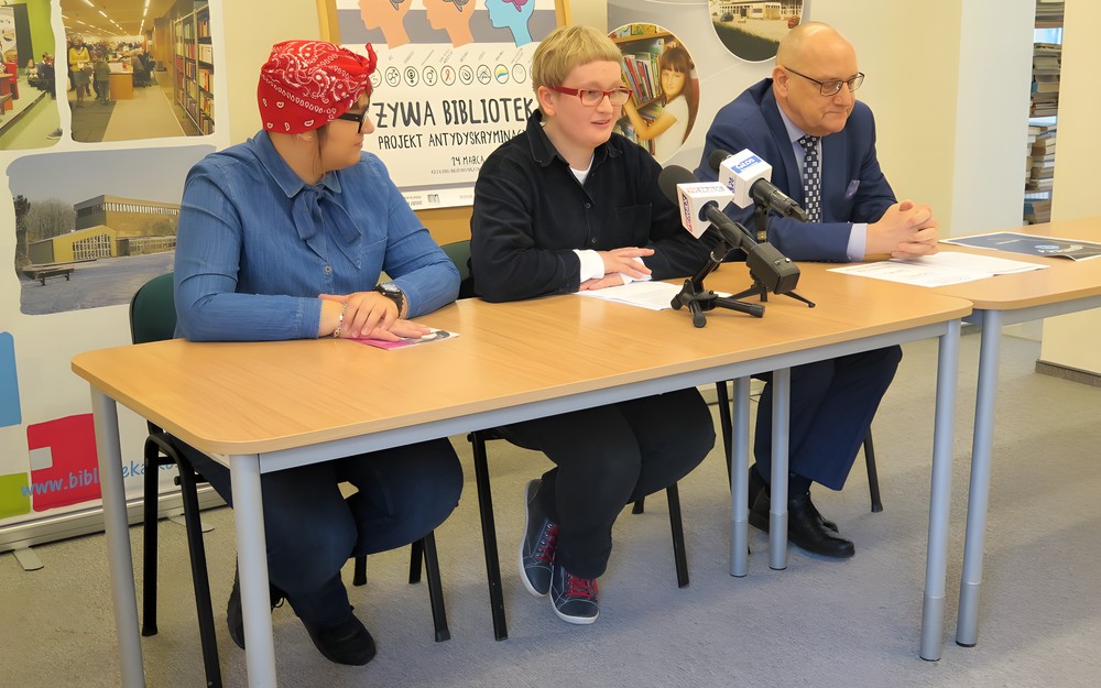 Konferencja prasowa dotycząca "Żywej Biblioteki"