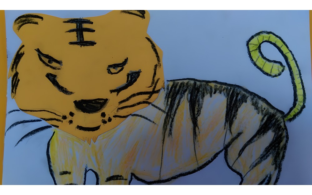 "Być jak tygrys" ilustracja do opowiadania