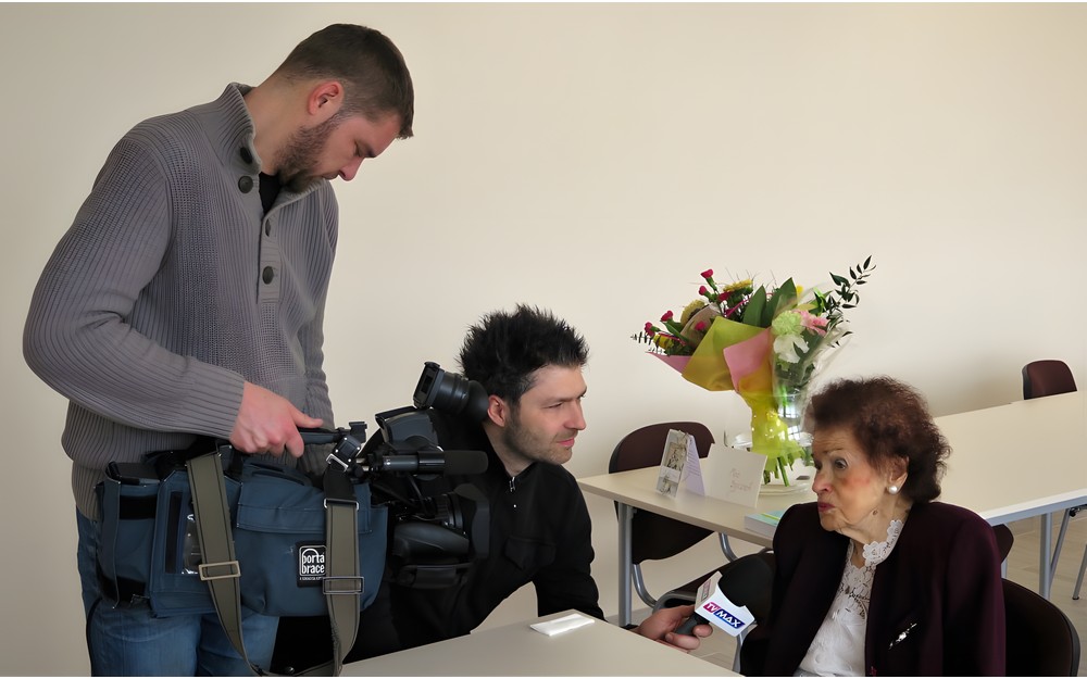 Maria Hudymowa udziela wywiadu dla TV Max