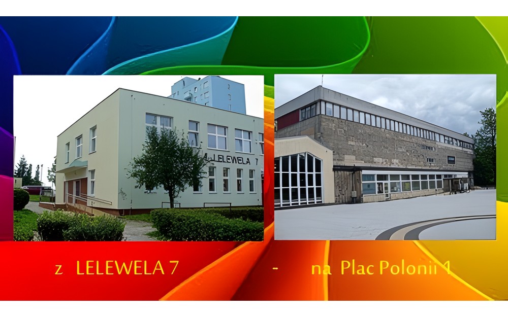 Po lewej Filia nr 6, z prawej budynek główny Koszalińskiej Biblioteki Publicznej