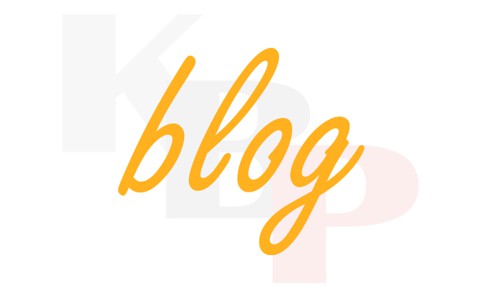 Grafika z uproszczonym logotypem KBP i dopiskiem BLOG