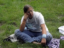 Chwila odpoczynku po biegach, skokach...