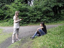 Chwila odpoczynku po biegach, skokach...