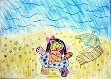 Kto nie miał kamyków, mógł „kamyczaki” narysować