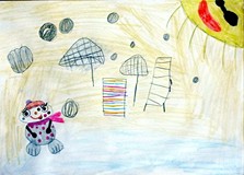 Kto nie miał kamyków, mógł „kamyczaki” narysować