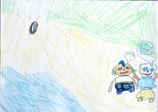 Kto nie miał kamyków, mógł „kamyczaki” narysować