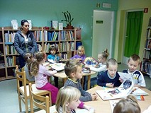 „Kamyczek w bibliotece”