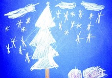 Drzewko w zimowej szacie