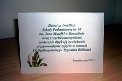 W BIBLIOTECE NA IMIENINACH