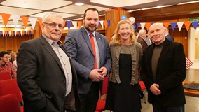Od lewej: Leopold Ostrowski, Wojciech Kasprzyk, Christy Brown oraz Ryszard Tarnowski