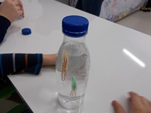 Butelka wody, która posłużyła do wykonania doświadczenia