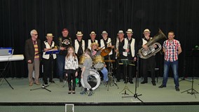 Uczestnicy grupy Jazzowej Dixieland