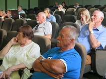 Publiczność zgromadzona na spotkaniu z Grzegorzem Śliżewskim