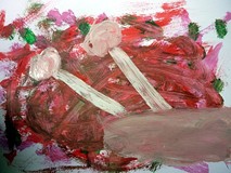 Molikowa abstrakcja - praca powstała na spotkaniu 11 maja 2018 r.