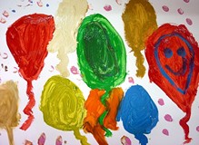 Molikowa abstrakcja - praca powstała na spotkaniu 11 maja 2018 r.