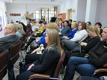 Bibliotekarki z bibliotek gminnych w czasie konferencji