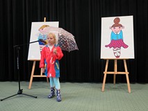 W czasie Powiatowego przeglądu recytatorskiego dla przedszkolaków 