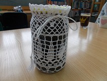 pokrowiec na słoik własnoręcznie wykonany przez klubowiczkę