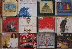 okładki płyt z muzyką świąteczną