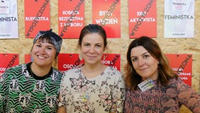 Organizatorki wydarzenia, od lewej: Barbara Wysmyk, Elżbieta Werner, Agnieszka Karlińska.